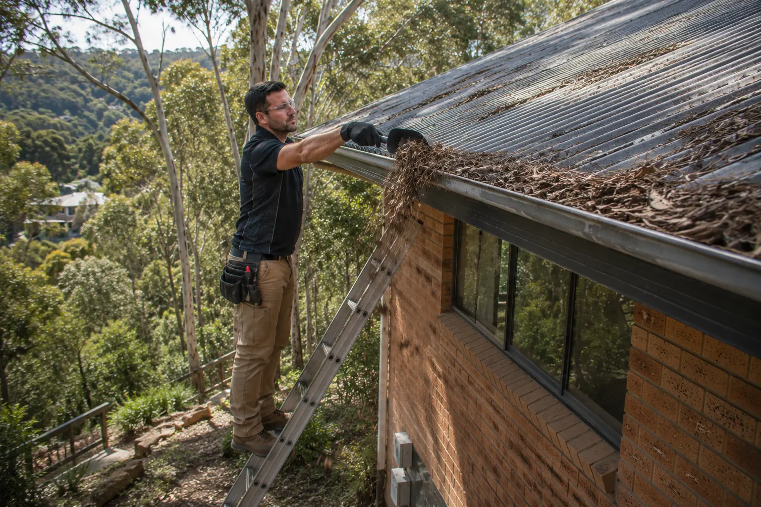Gutter cleaning in adleaide hills